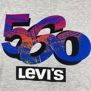 Vintage Levis Shirt Boys‎ Medium Gray Short Sleeve USA Single Stitch Retro